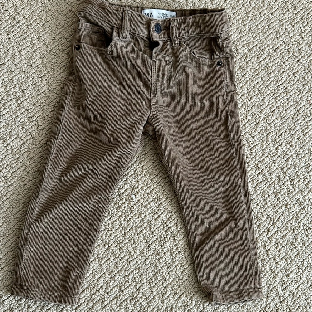 Zara corduroy straight leg pants